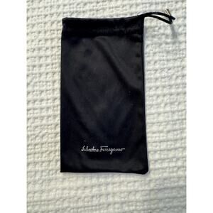 Salvatore Ferragamo Black Sunglasses Cover Dust Bag Pouch Drawstring